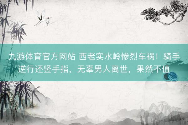 九游体育官方网站 西老实水岭惨烈车祸！骑手逆行还竖手指，无辜男人离世，果然不值
